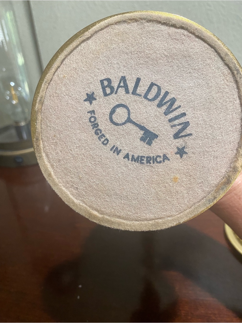 Vintage, Pair Of Baldwin Solid Brass Taper Candle Stick Holders - Picture 6 of 8